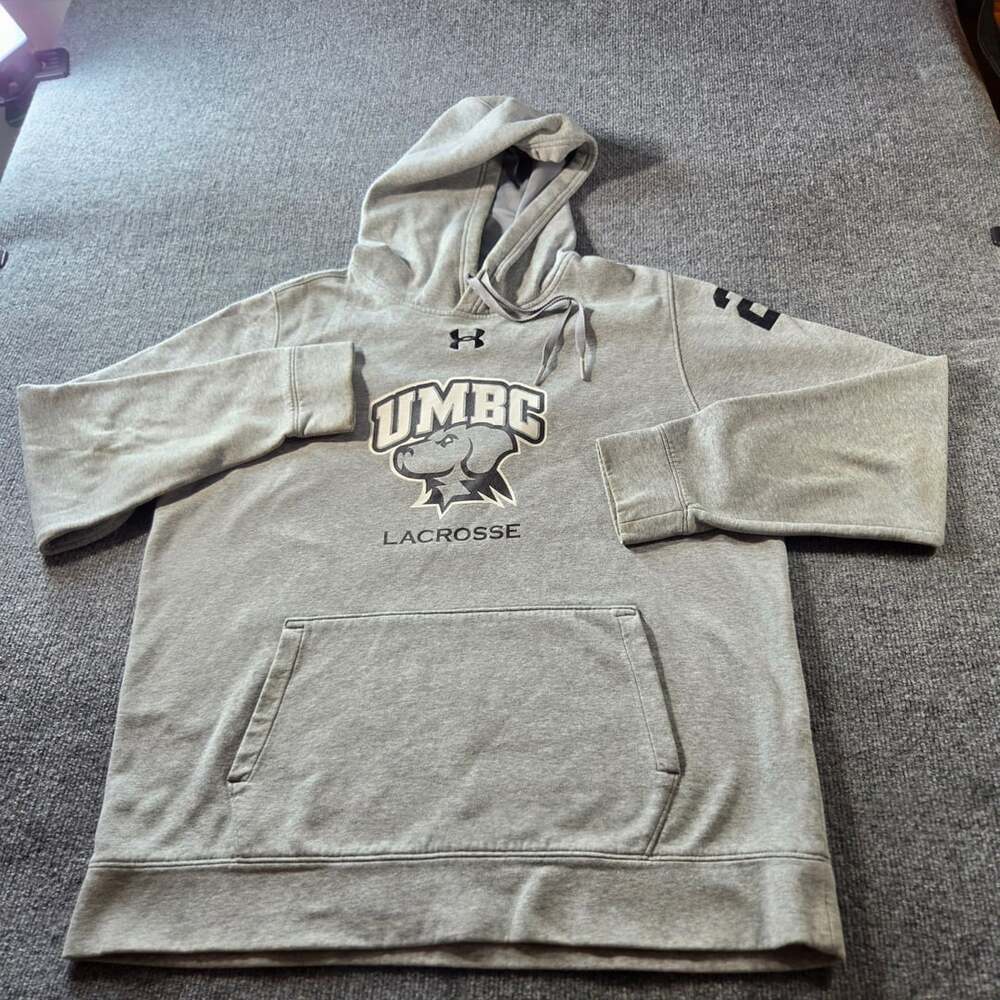Under Armour UMBC Lacrosse Hoodie Gray Large